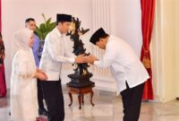 Menteri Pertahanan yang juga presiden terpilih 2024-2029 Prabowo Subianto bersama presiden Joko Widodo di hari kedua perayaan Idulfitri 1445 H. (Dok. Tim Media Prabowo)