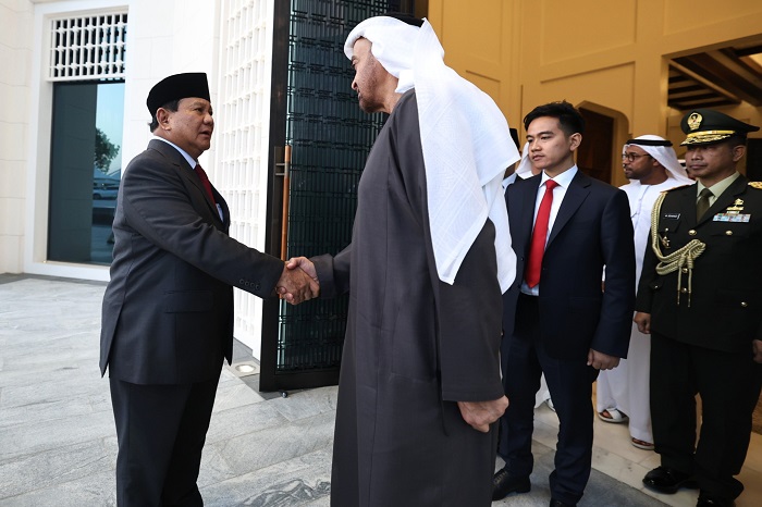 Presiden RI terpilih periode 2024-2029, Prabowo Subianto beserta Gibran Rakabuming Raka melakukan kunjungan ke Uni Emirat Arab (UEA). (Dok. Tim Media Prabowo)